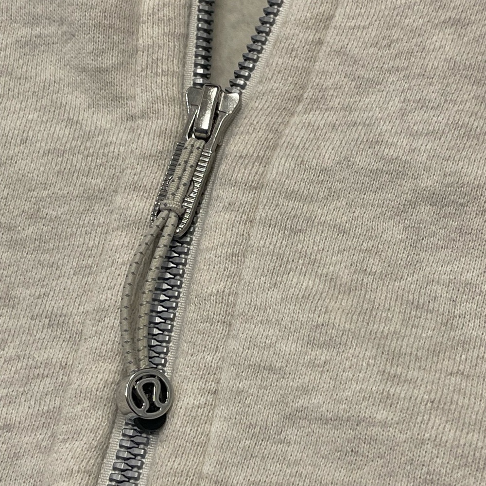 Lululemon Scuba Oversized Full Zip Hoodie Heathered Bone M/L - Picture 3 of 6